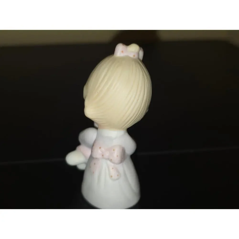 Precious Moments Girl‎ Hugging Bunny Figurine Jonathan & David 1982 E-9279